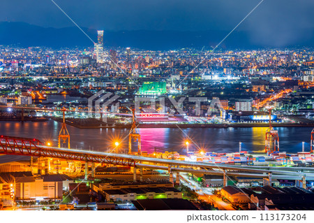 大阪咲島政府大樓宇宙塔展望台的夜景 113173204