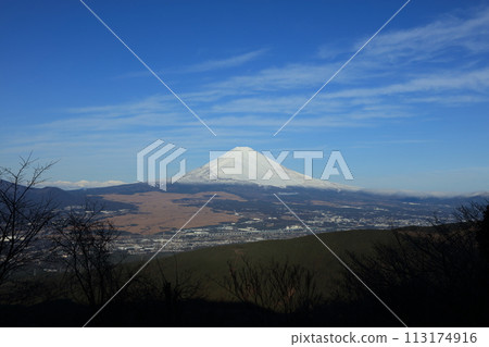 從蘆之湖天際線看富士山 113174916