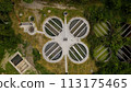Aerial view of water purification facilities. 113175465