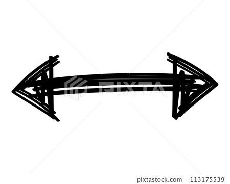 手寫雙箭頭圖示左右箭頭雙黑 113175539