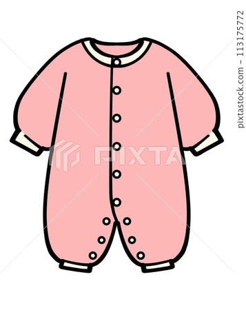 嬰兒連身褲插畫素材 113175772