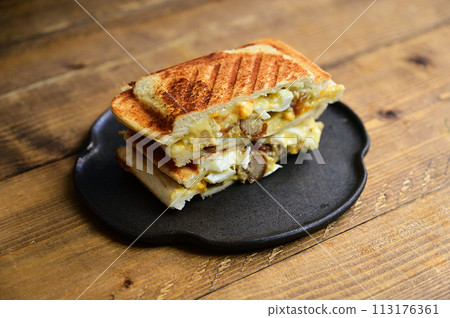 Fried Chicken Tartar Hot Sandwich 113176361