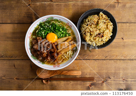 Pork belly ramen and fried rice Pork belly ramen and fried rice 113176450