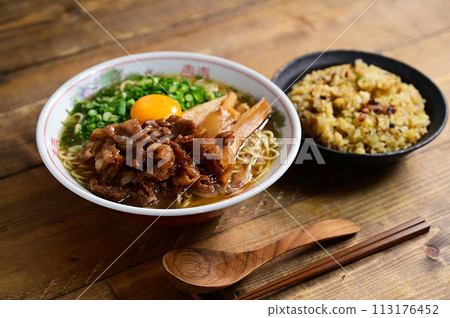 Pork belly ramen and fried rice Pork belly ramen and fried rice 113176452
