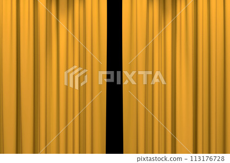 Luxury stage or windows curtains, realistic 3D illustration Luxury stage or windows curtains, realistic 3D illustration 113176728
