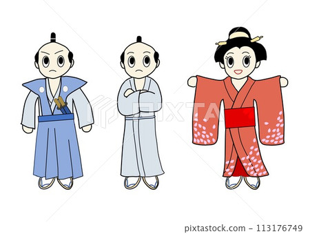 Edo townspeople ③ (samurai, townspeople, town girls) Edo townspeople ③ (samurai, townspeople, town girls) 113176749