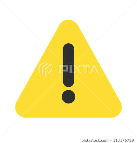簡單的三角形！標記圖標-錯誤、警告和警告標誌的設計材料 113176789