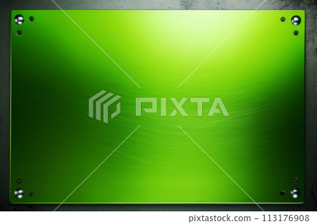 Abstract green metallic wall background, Generative AI 113176908