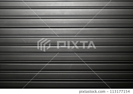 Close-up black metallic object, abstract wall pattern background, Generative AI 113177154