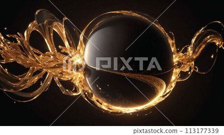Sphere in black space 113177339