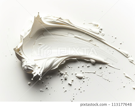 Anti Aging Moisturizing cream or mask Smudge Isolated on White. Anti Aging Moisturizing cream or mask Smudge Isolated on White. 113177648