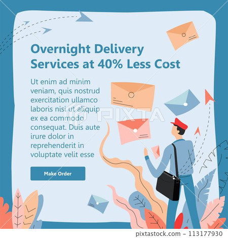 Overnight delivery services almost half less cost Overnight delivery services almost half less cost 113177930