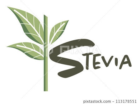 Stevia sweetener, organic substitute of sugar Stevia sweetener, organic substitute of sugar 113178551