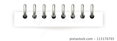 Bookbinder, spiral silver wire for notebook page 113178785