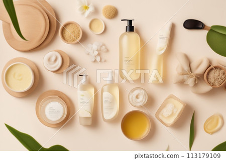Spa products concept, spa bath background 113179109