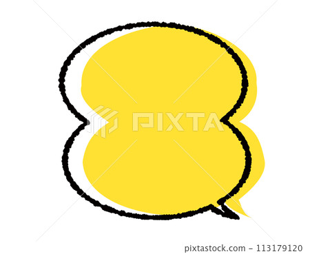 Simple speech bubble with a handwritten style and miscolored design 13 Simple speech bubble with a handwritten style and miscolored design 13 113179120