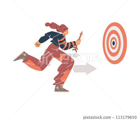 Goal pursuit action vector illustration 113179650