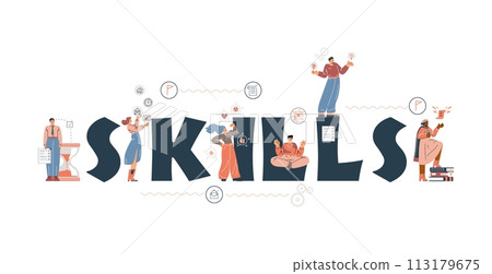 Skill development concept vector illustration set 113179675