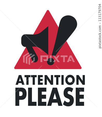 Attention Please Triangle Sign vector 113179704