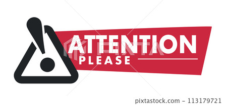 Attention Please Triangle Sign vector Attention Please Triangle Sign vector 113179721