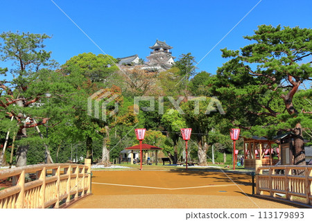 [Kochi Prefecture] Kochi Castle and Marunouchi Green Space on a clear day 113179893