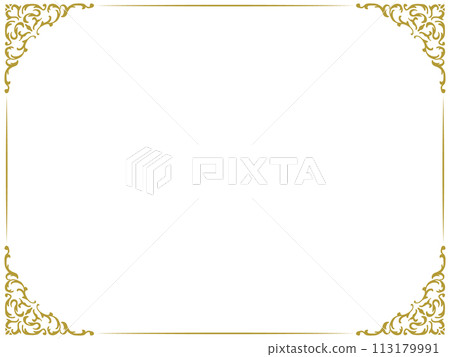 Gorgeous classical antique frame ~ Recommended for invitations, etc.! 113179991