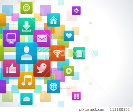 Colorful Abstract Social Media Concept 113180101