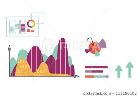 Data analysis and demographics vector concept 113180108