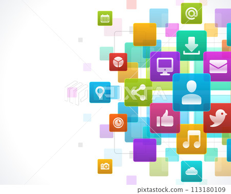 Colorful Abstract Social Media Concept 113180109