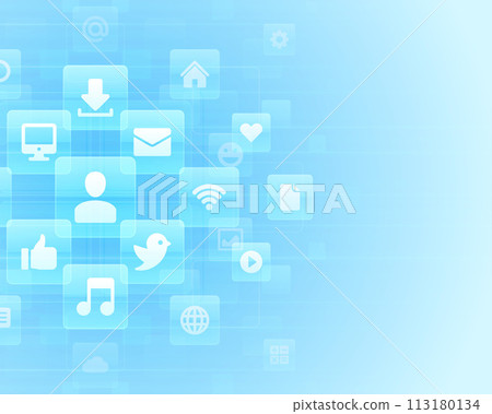 Digital Connectivity Concept With Blue Abstract Background 113180134