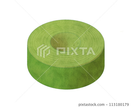 Baumkuchen matcha watercolor Baumkuchen matcha watercolor 113180179