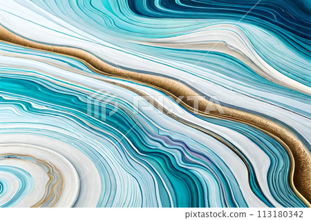 Marble abstract acrylic background. Marbling artwork texture. 113180342