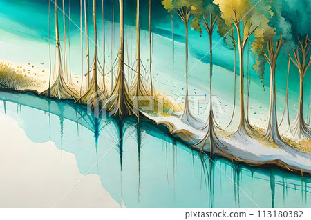 Mystic abstract watercolor background. Amazing artwork texture. Mystic abstract watercolor background. Amazing artwork texture. 113180382