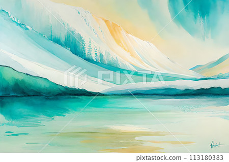 Mystic abstract watercolor background. Amazing artwork texture. Mystic abstract watercolor background. Amazing artwork texture. 113180383