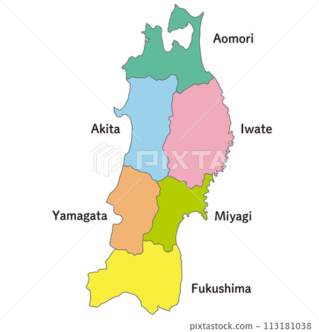 東北地區各縣的地圖、圖標和英文縣名 113181038