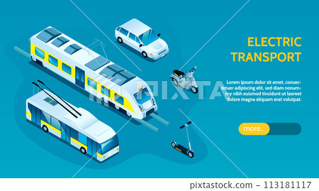 Electric transport banner Electric transport banner 113181117