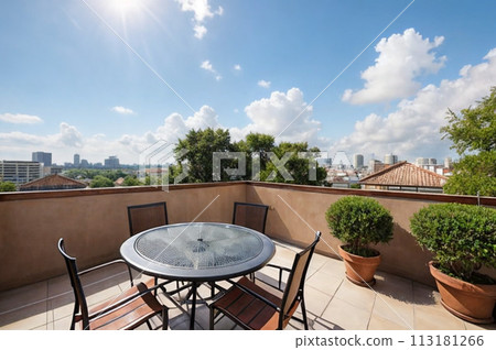 View from the open roof balcony 113181266