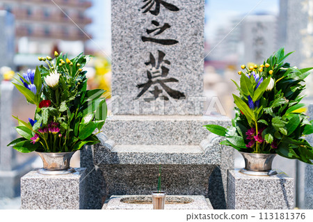 a visit to a grave  113181376