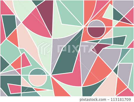 Geometric abstraction. A pattern of geometric shapes. Abstract background for creative interior design, murals, prints, covers, banners and creative ideas 113181709