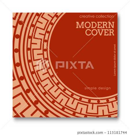 Circular ornament. The idea of a banner, brochure, catalog, or booklet. A template for creative design Circular ornament. The idea of a banner, brochure, catalog, or booklet. A template for creative design 113181744
