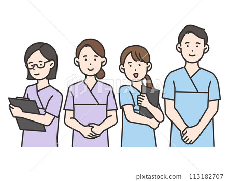 International Nurses Day Nures illustration 113182707