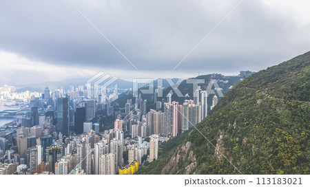 the Victoria Harbour, viewing from west side of Hong Kong Island the Victoria Harbour, viewing from west side of Hong Kong Island 113183021
