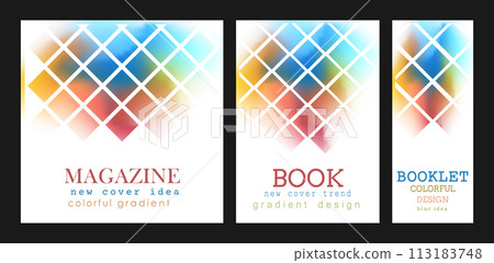 Colorful blur. A cover template with a gradient. The idea of a banner, brochure, catalog, or booklet. A template for creative design 113183748