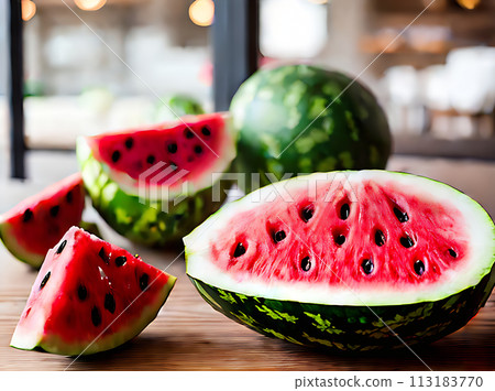 Realistic watermelon neutral colors warm detailed cozy Realistic watermelon neutral colors warm detailed cozy 113183770