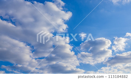 many clouds flowing in the blue sky many clouds flowing in the blue sky 113184882