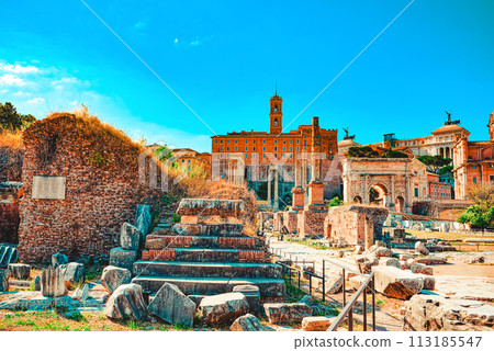 Roman Forum. Ancient, beautiful, incredible Rome. Roman Forum. Ancient, beautiful, incredible Rome. 113185547