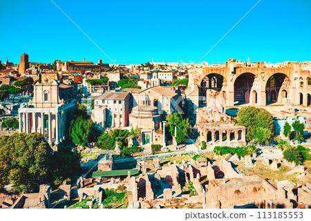Roman Forum. Ancient, beautiful, incredible Rome, where every place is filled with history. 113185553