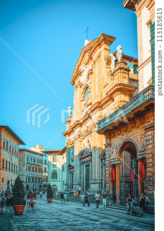 Arno River in Florence. Italian Florence is the heart of the Renaissance. 113185615