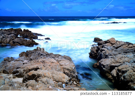 Time Lapse Surf Breaking Asilomar State Marine Reserve California Time Lapse Surf Breaking Asilomar State Marine Reserve California 113185877