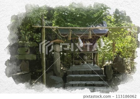 水彩風八重垣神社山神神社島根縣松江市 113186062